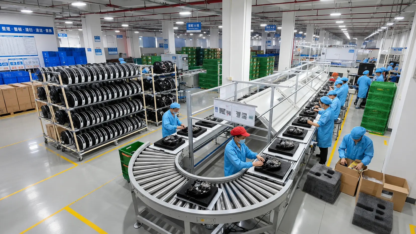 Kingbot cleaning appliance factory production line for OEM orders