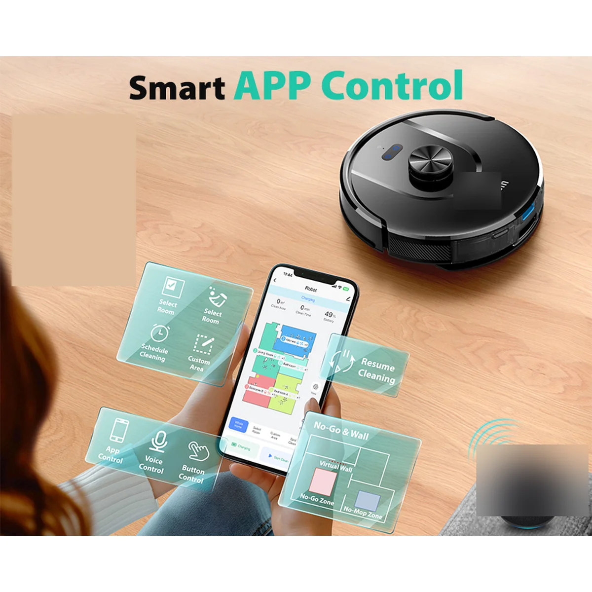 SDL40 robot vacuum with smartphone app control