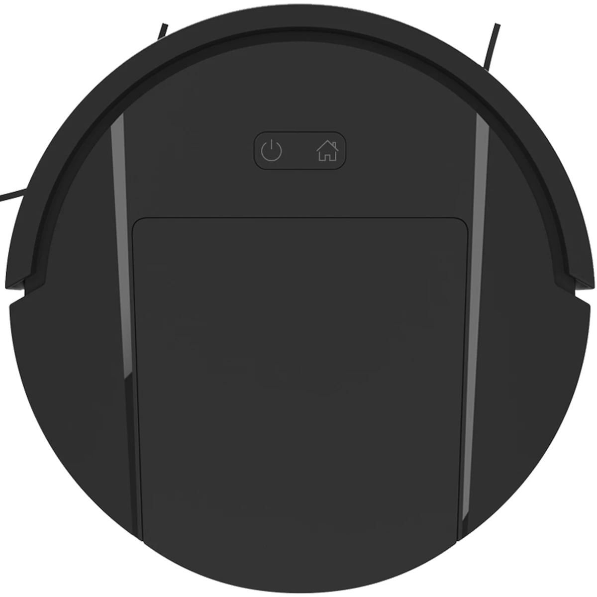 Top view of black SG20 robot vacuum showing control buttons